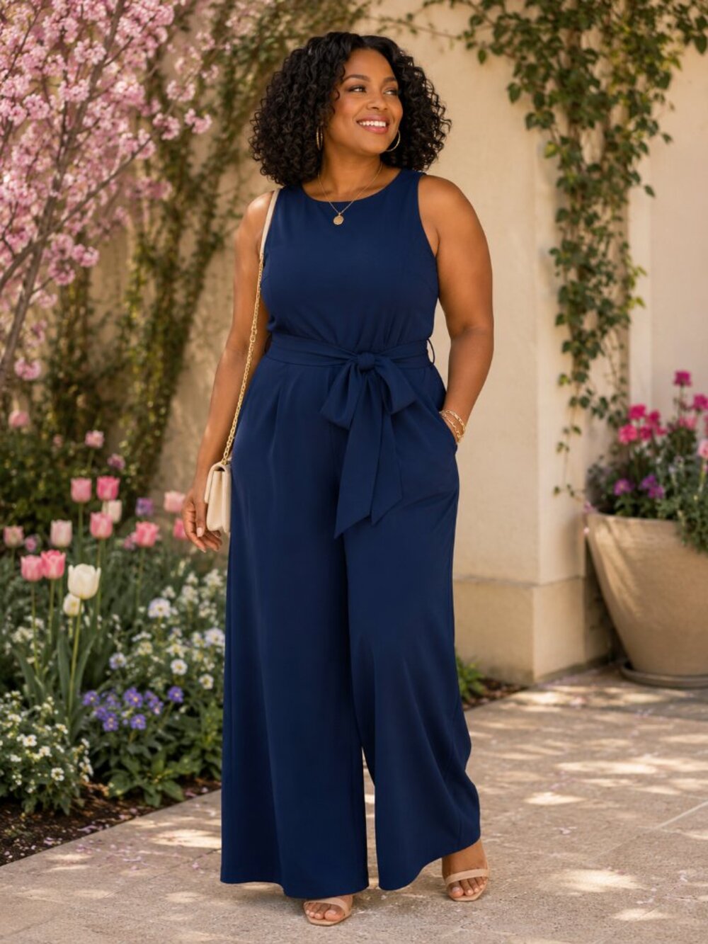 Navy Sleeveless Maxi Jumper